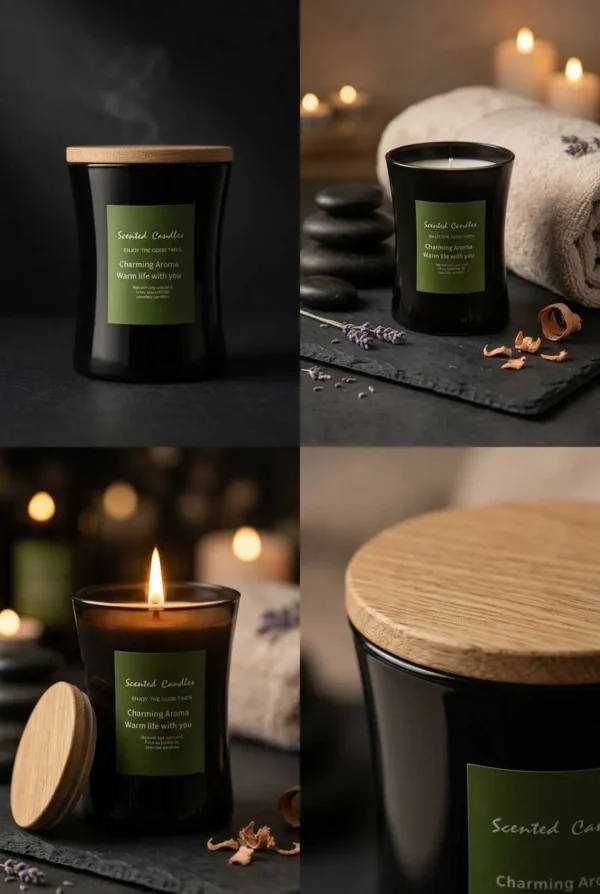 Scented Candles with Wooden Cap
