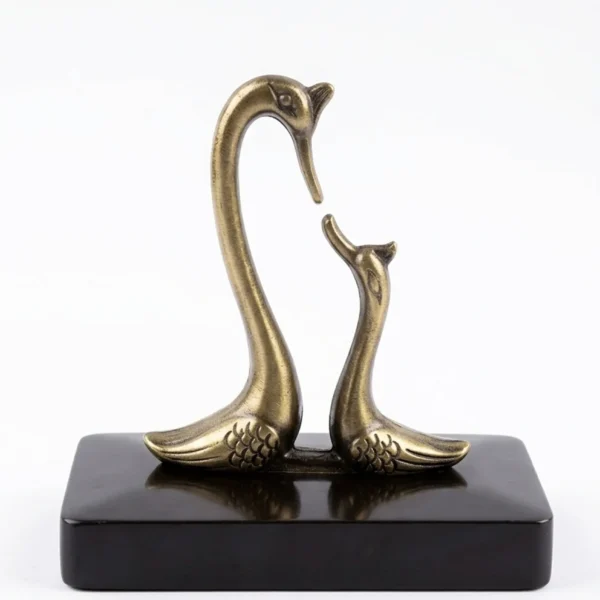 Elivera Swan Grace – Golden Swan Pair Showpiece for Couples & Anniversary Gifts